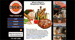 Desktop Screenshot of ducaspizza.com